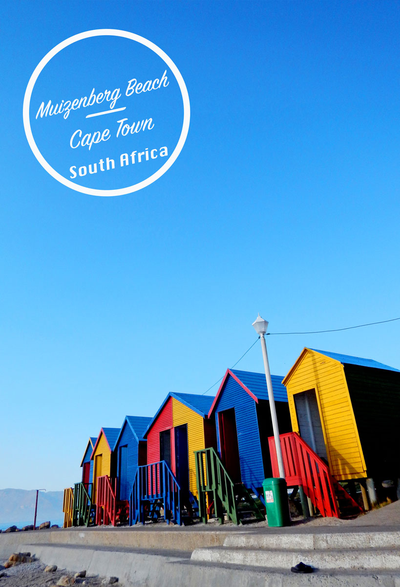 Colorful Beach Huts Muizenberg Beach, Cape Town, South Africa