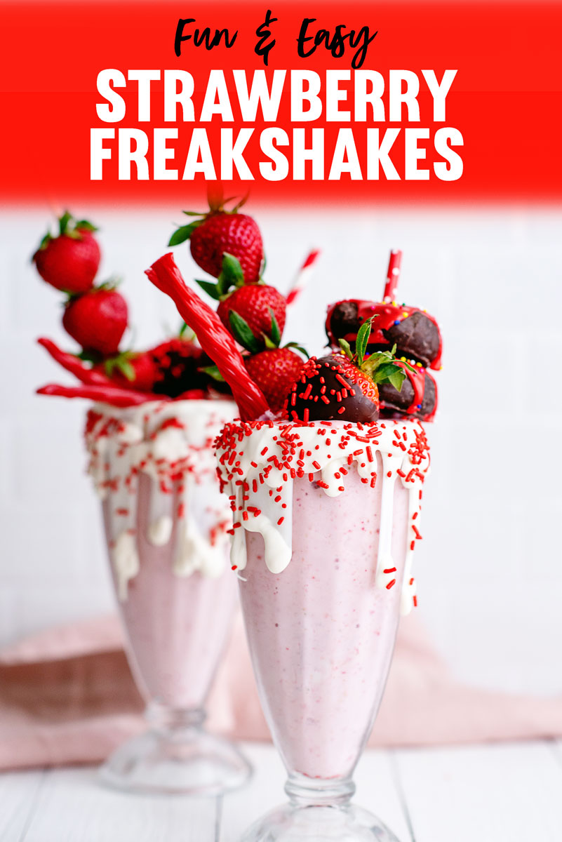 Ingredients for Strawberry Freakshakes Extreme Milkshakes Recipe